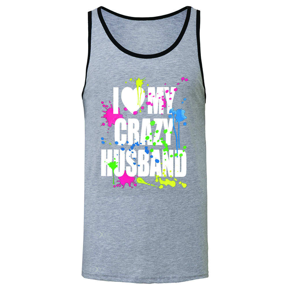 I Love My Crazy Husband Valentines Day Men's Jersey Tank Couple Sleeveless - Zexpa Apparel - 2