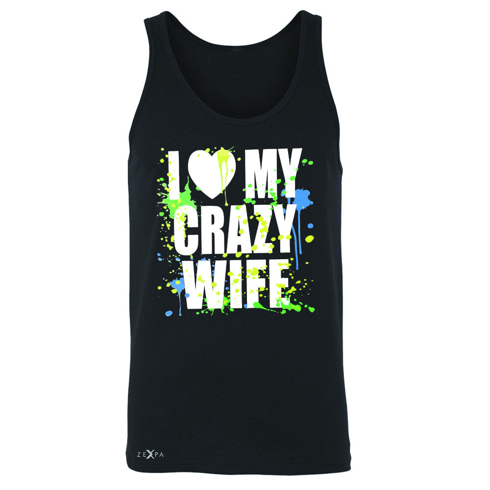 I Love My Crazy Wife Valentines Day 14th Men's Jersey Tank Couple Sleeveless - Zexpa Apparel - 1