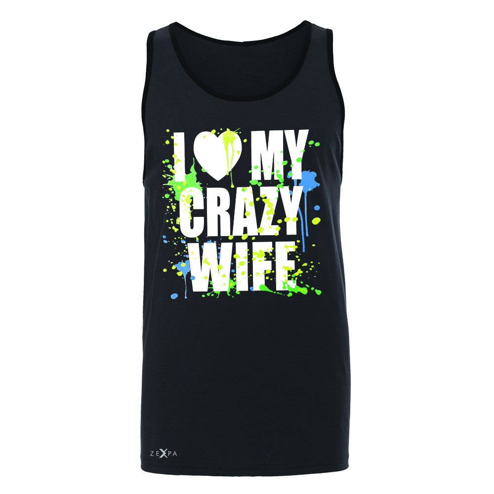 I Love My Crazy Wife Valentines Day 14th Men's Jersey Tank Couple Sleeveless - Zexpa Apparel - 3