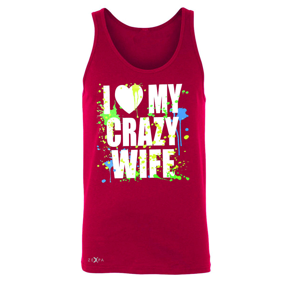 I Love My Crazy Wife Valentines Day 14th Men's Jersey Tank Couple Sleeveless - Zexpa Apparel - 4