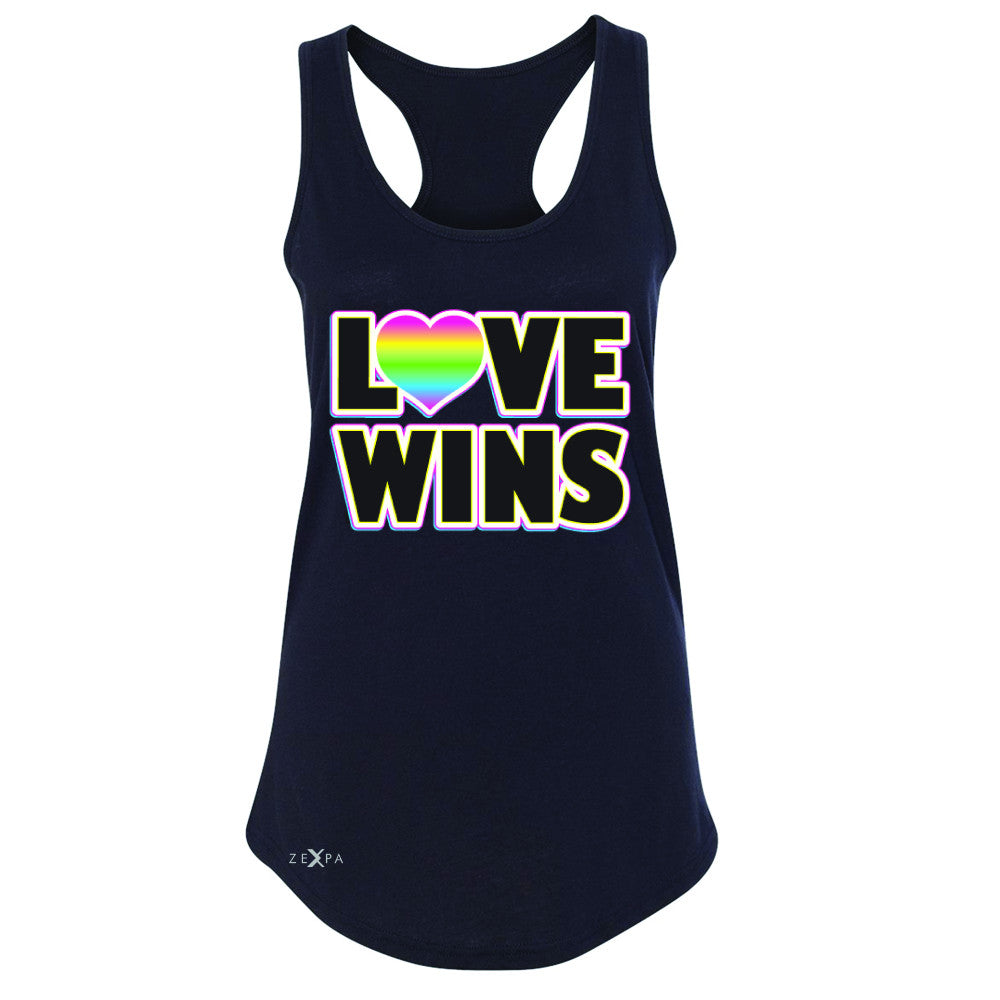 Love Wins - Love is Love Gay is Good Women's Racerback Gay Pride Sleeveless - Zexpa Apparel - 1
