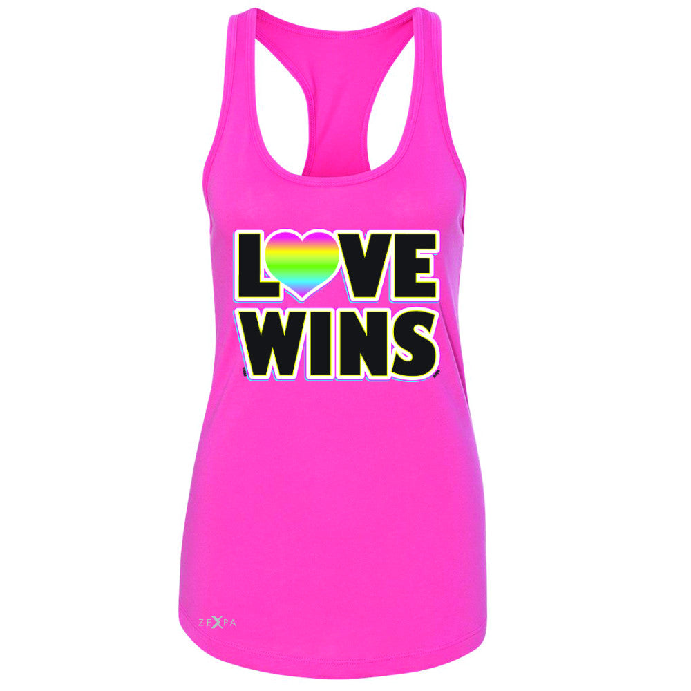 Love Wins - Love is Love Gay is Good Women's Racerback Gay Pride Sleeveless - Zexpa Apparel - 2