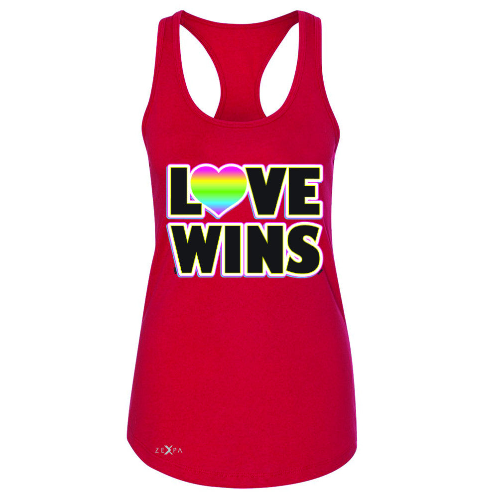 Love Wins - Love is Love Gay is Good Women's Racerback Gay Pride Sleeveless - Zexpa Apparel - 3