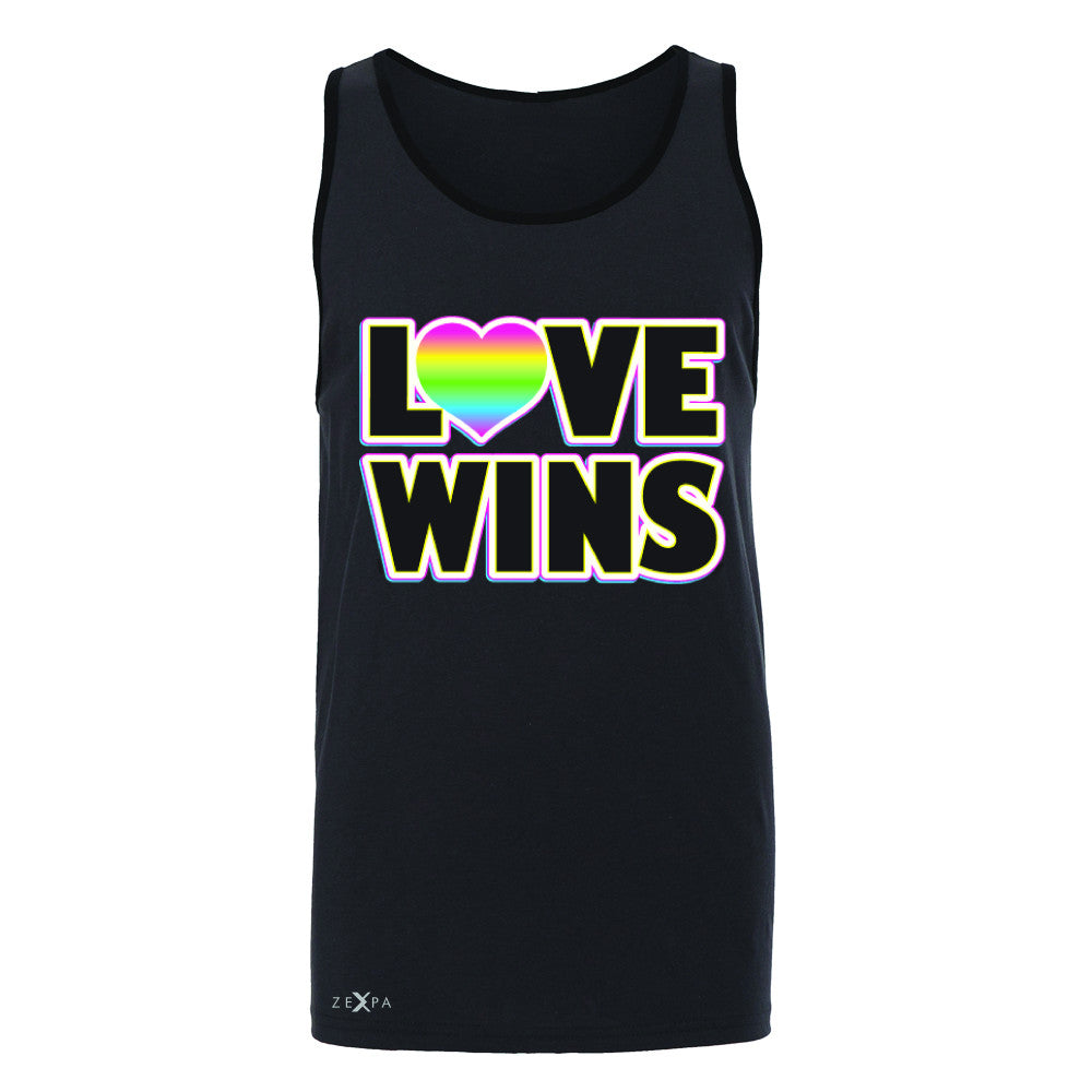 Love Wins - Love is Love Gay is Good Men's Jersey Tank Gay Pride Sleeveless - Zexpa Apparel - 3