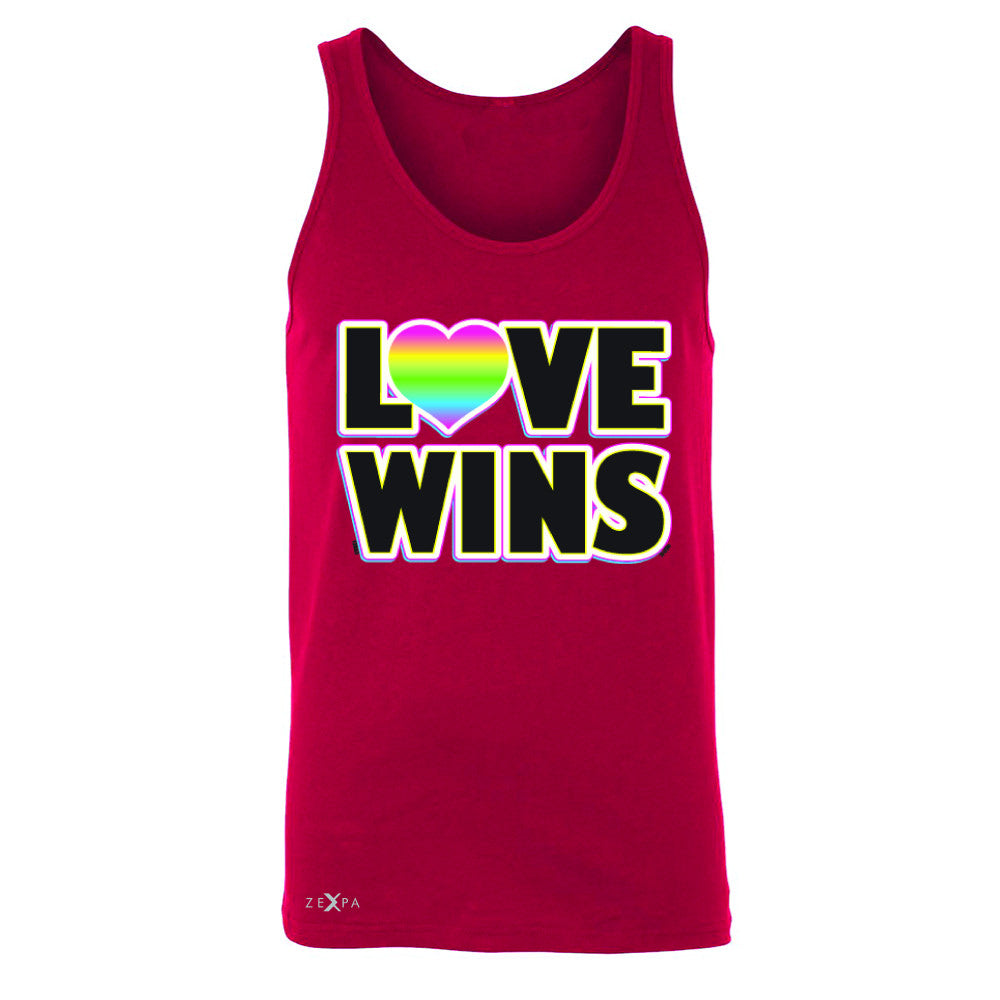 Love Wins - Love is Love Gay is Good Men's Jersey Tank Gay Pride Sleeveless - Zexpa Apparel - 4