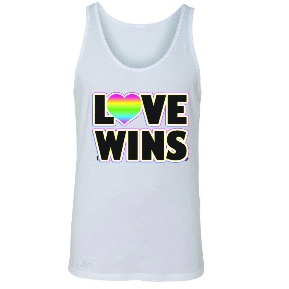 Love Wins - Love is Love Gay is Good Men's Jersey Tank Gay Pride Sleeveless - Zexpa Apparel - 5