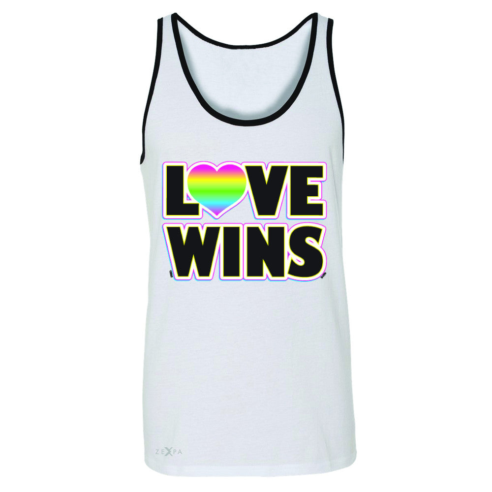 Love Wins - Love is Love Gay is Good Men's Jersey Tank Gay Pride Sleeveless - Zexpa Apparel - 6