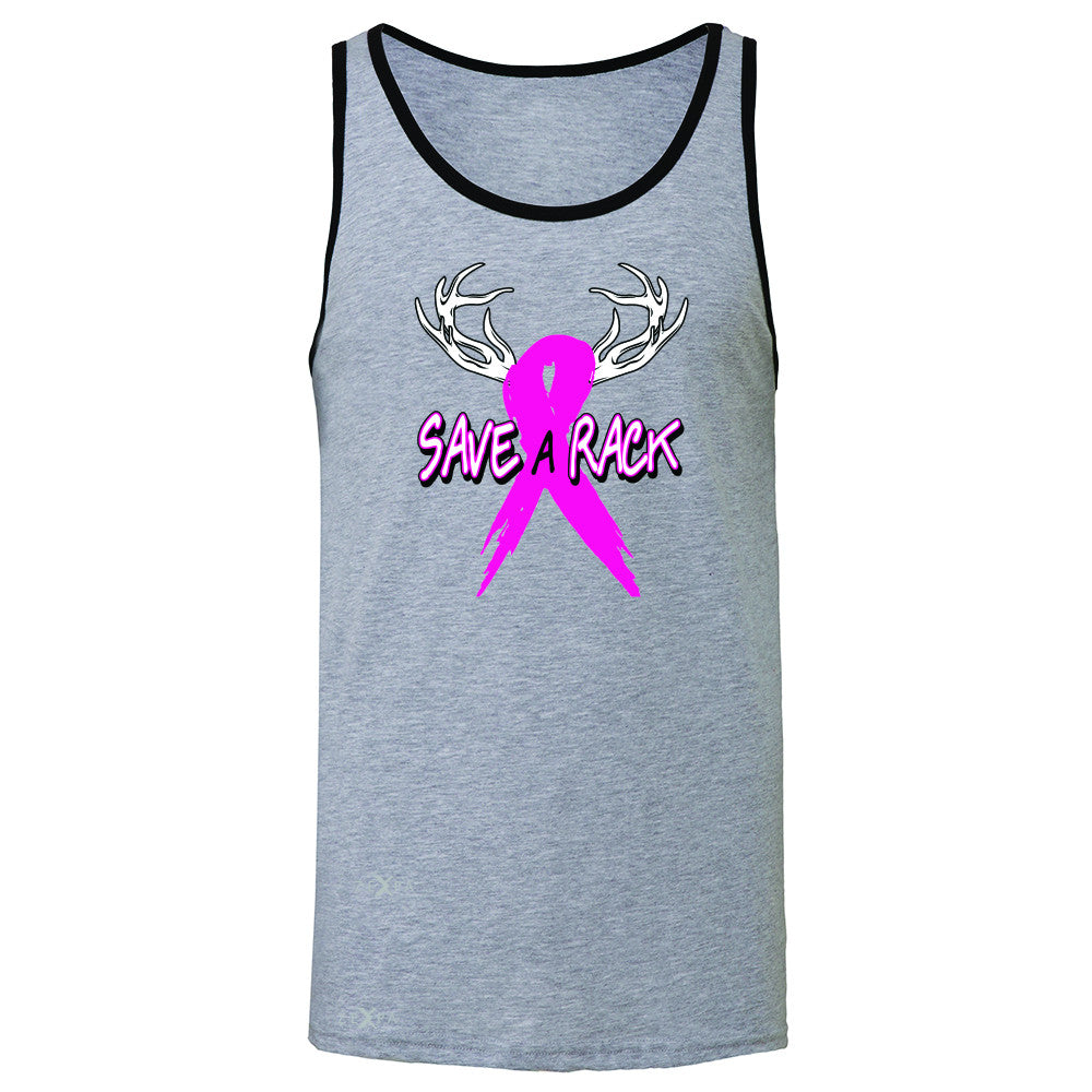 Save A Rack Breast Cancer October Men's Jersey Tank Awareness Sleeveless - Zexpa Apparel - 2