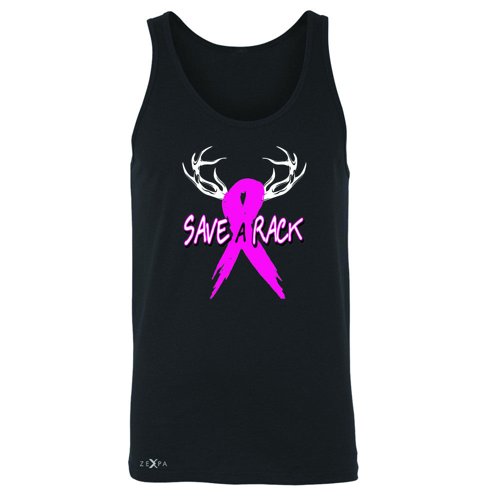 Save A Rack Breast Cancer October Men's Jersey Tank Awareness Sleeveless - Zexpa Apparel - 1