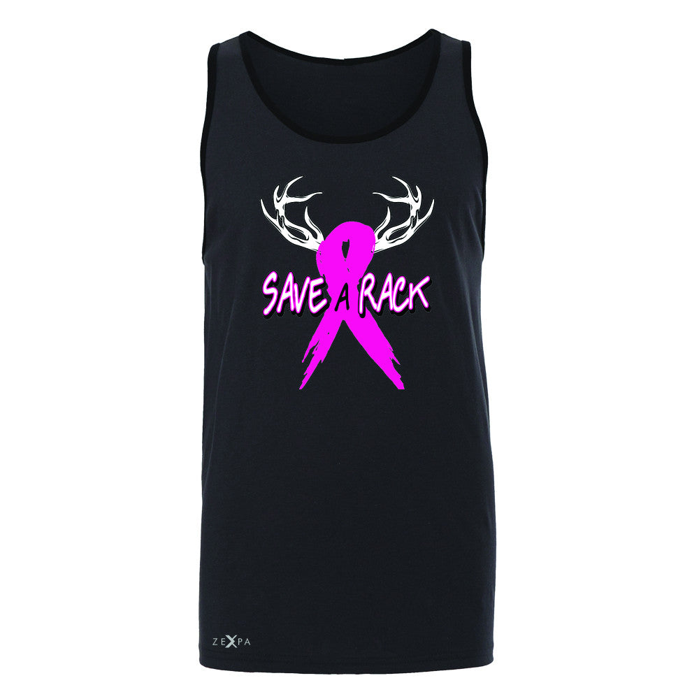 Save A Rack Breast Cancer October Men's Jersey Tank Awareness Sleeveless - Zexpa Apparel - 3