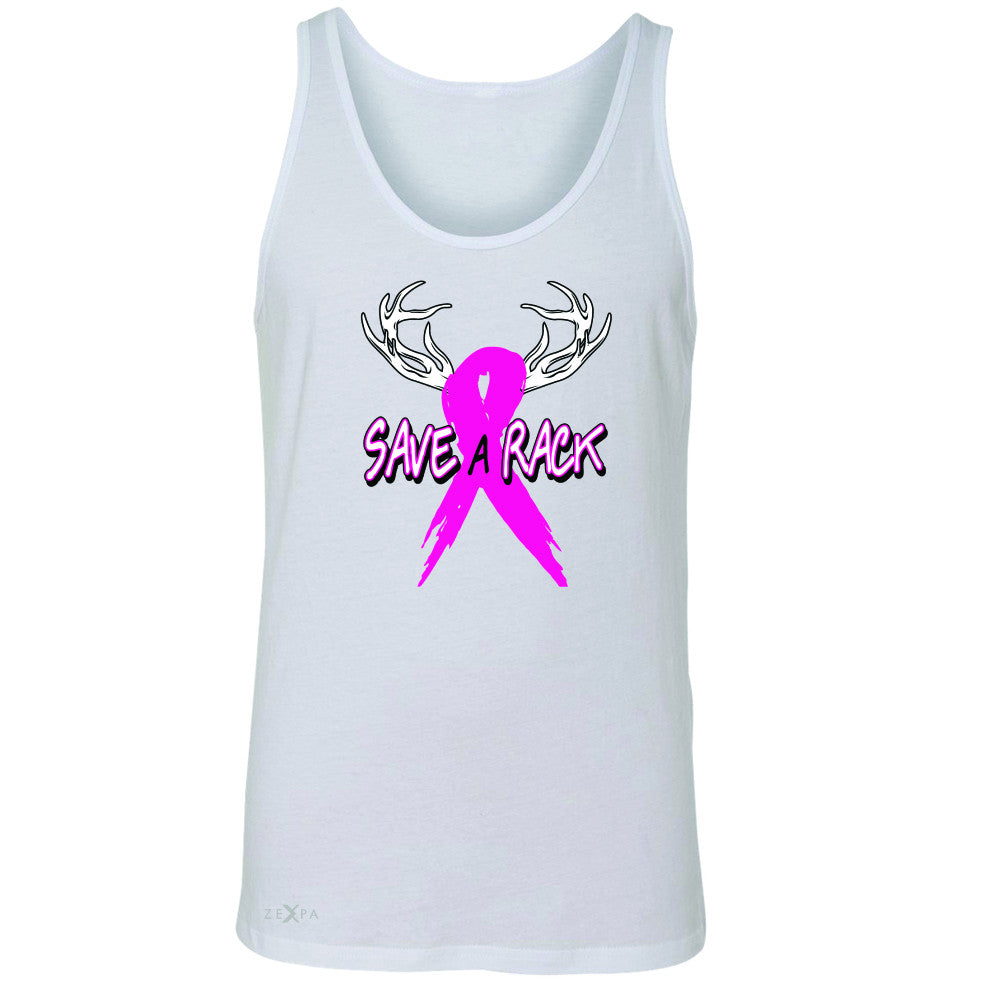 Save A Rack Breast Cancer October Men's Jersey Tank Awareness Sleeveless - Zexpa Apparel - 5