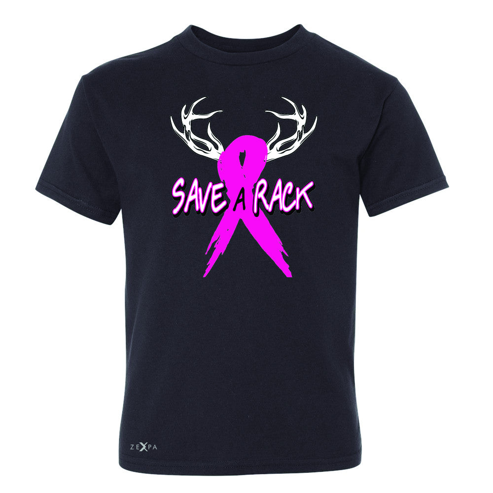 Save A Rack Breast Cancer October Youth T-shirt Awareness Tee - Zexpa Apparel - 1