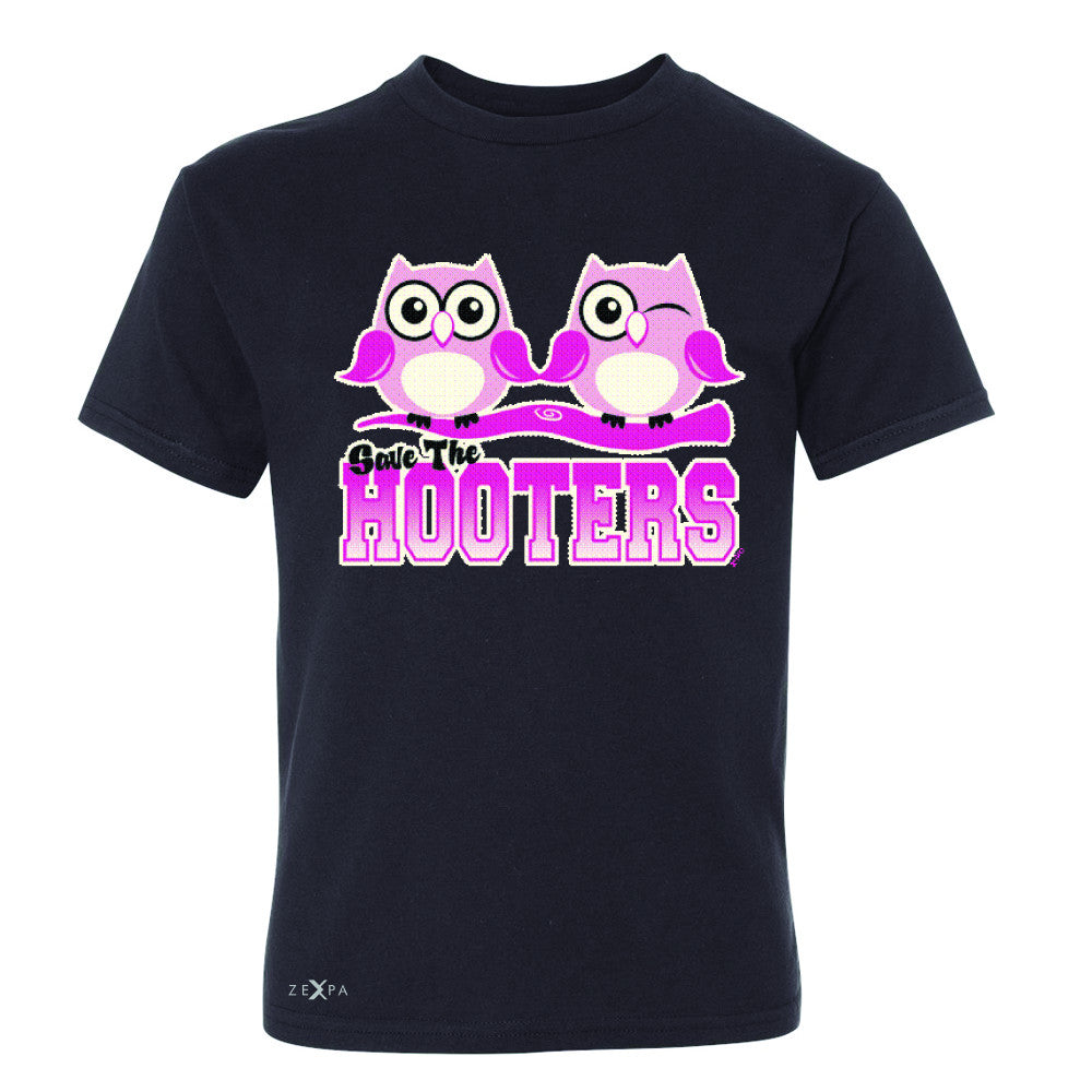 Save the Hooters Breast Cancer October Youth T-shirt Awareness Tee - Zexpa Apparel - 1