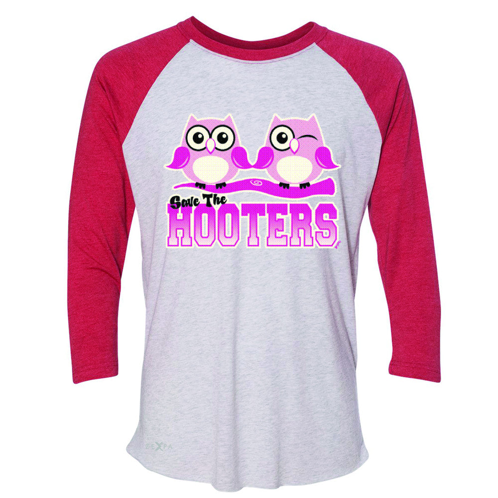 Save the Hooters Breast Cancer October 3/4 Sleevee Raglan Tee Awareness Tee - Zexpa Apparel - 2