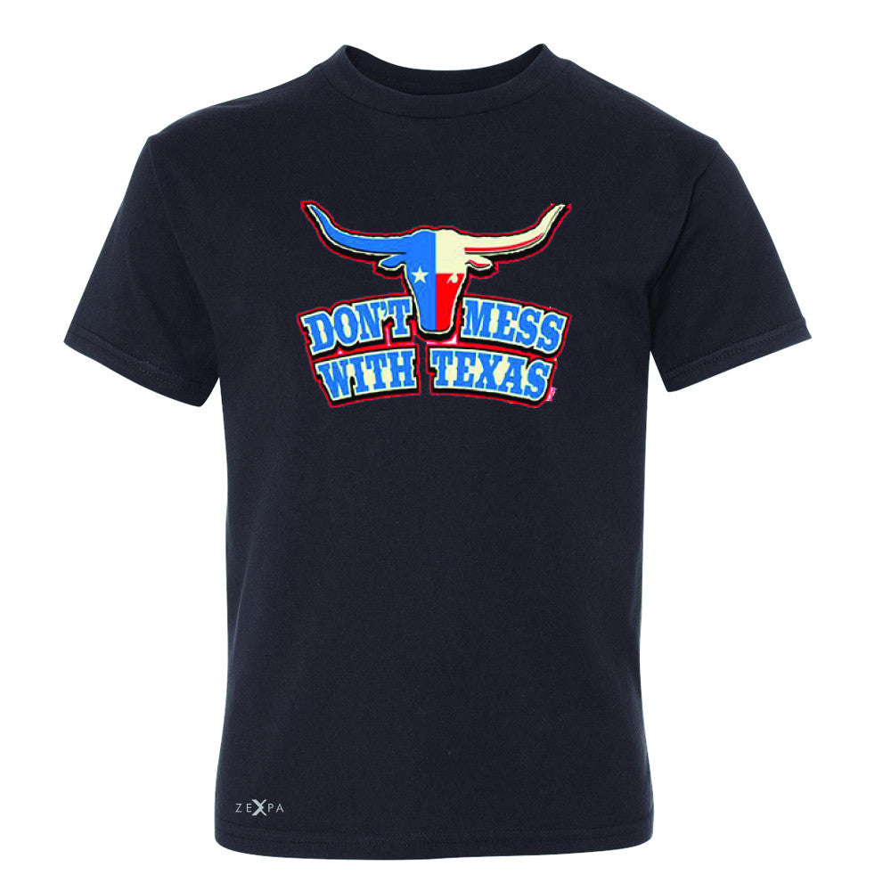 Zexpa Apparel™ Don't Mess With Texas - Texas Bull Youth T-shirt Humor Funny Tee - Zexpa Apparel Halloween Christmas Shirts