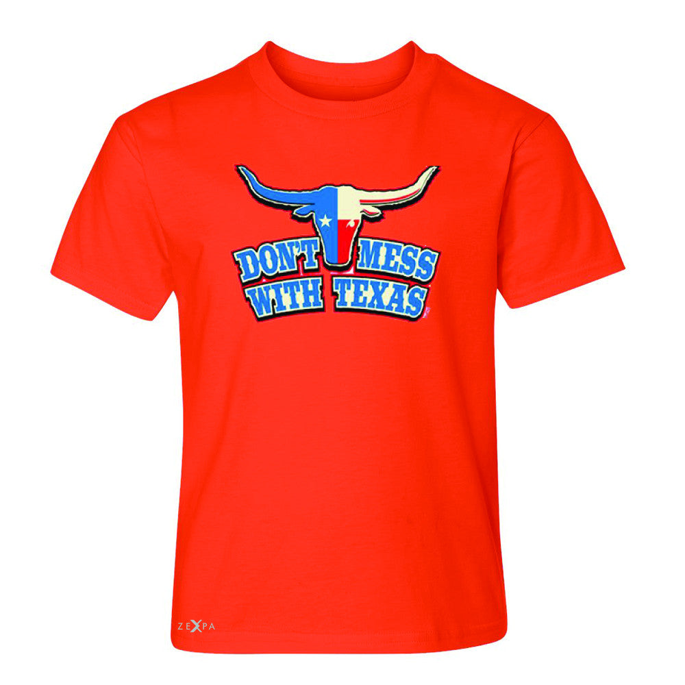 Zexpa Apparel™ Don't Mess With Texas - Texas Bull Youth T-shirt Humor Funny Tee - Zexpa Apparel Halloween Christmas Shirts