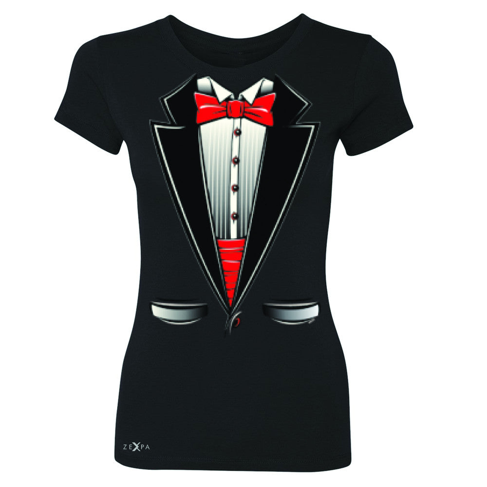 Smokin Christmas Tuxedo Cool Women's T-shirt Halloween Costume Tee - Zexpa Apparel - 1