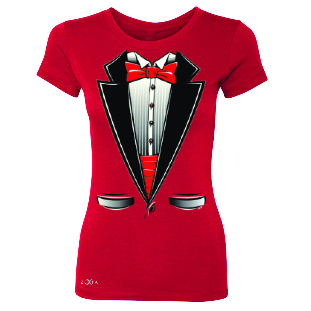 Smokin Christmas Tuxedo Cool Women's T-shirt Halloween Costume Tee - Zexpa Apparel - 4