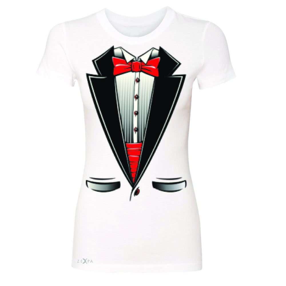 Smokin Christmas Tuxedo Cool Women's T-shirt Halloween Costume Tee - Zexpa Apparel - 5