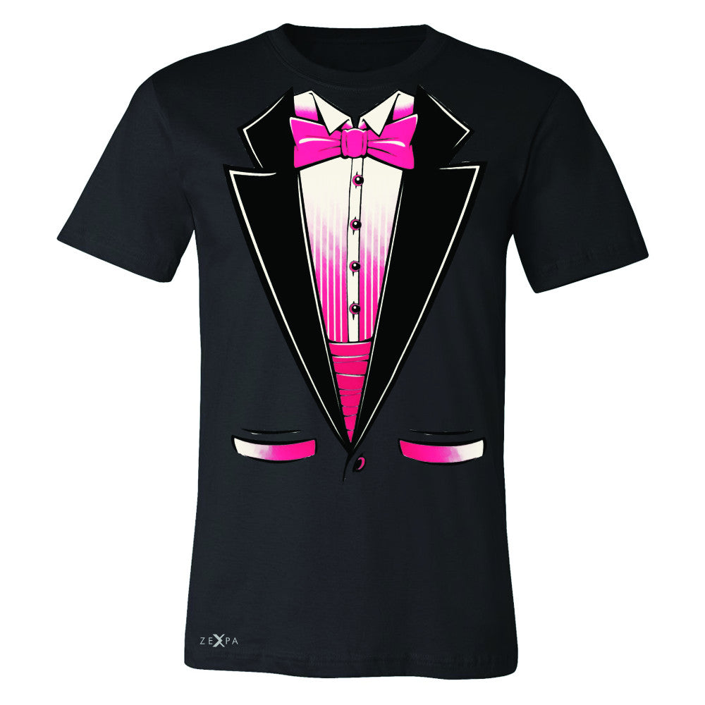 Pink Smokin Tuxedo Cool Men's T-shirt Halloween Costume Tee - Zexpa Apparel - 1