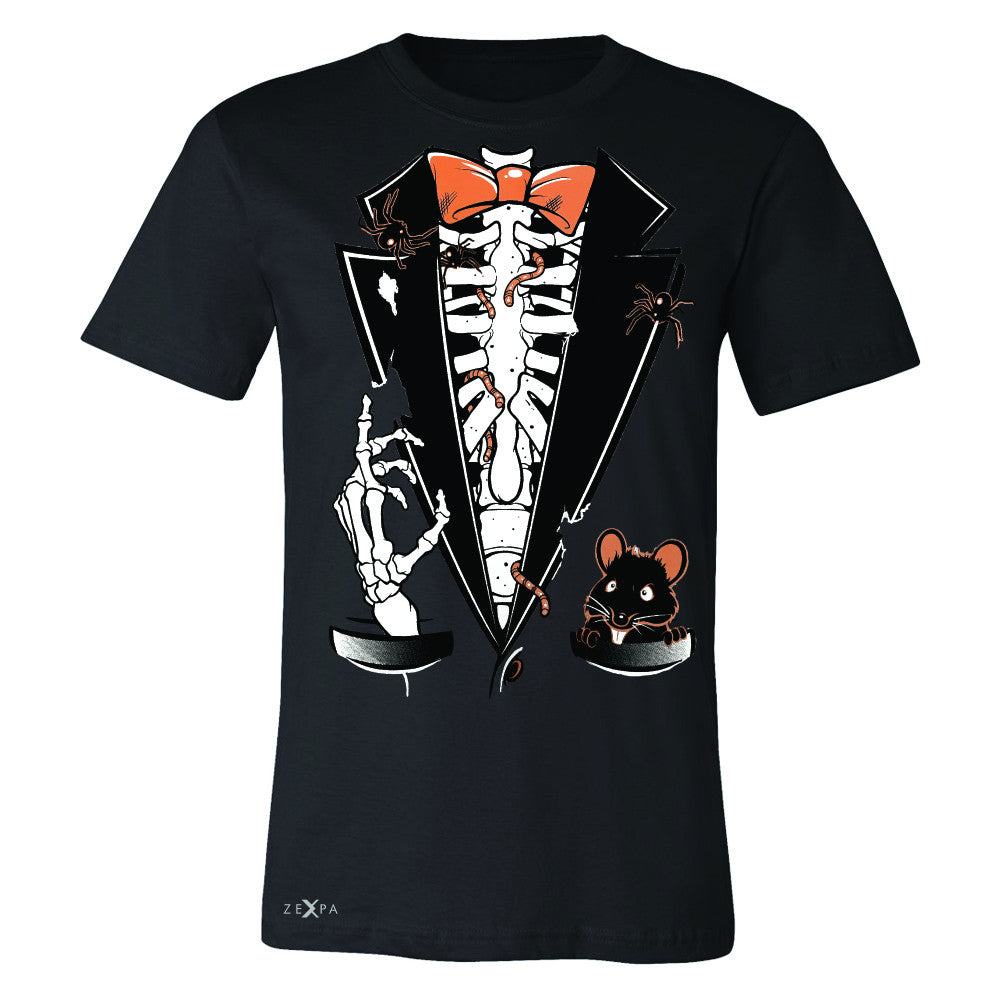 Rib Cage Skeleton Tuxedo Men's T-shirt Halloween Costume Tee - Zexpa Apparel - 1
