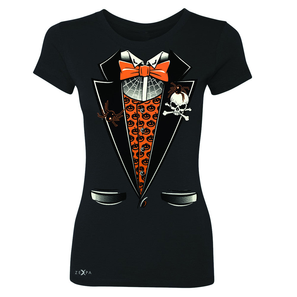 Halloween Vampire Smokin Tuxedo Women's T-shirt Cool Costume Tee - Zexpa Apparel - 1