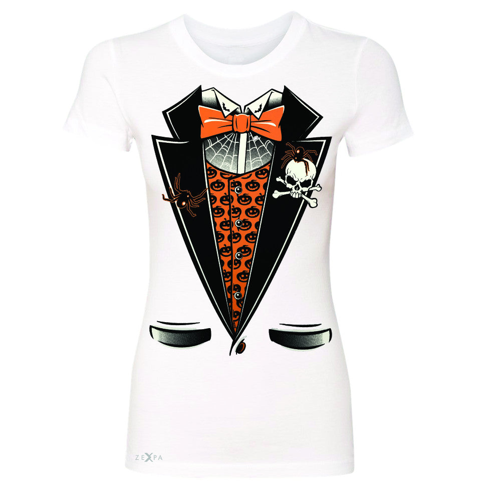 Halloween Vampire Smokin Tuxedo Women's T-shirt Cool Costume Tee - Zexpa Apparel - 5