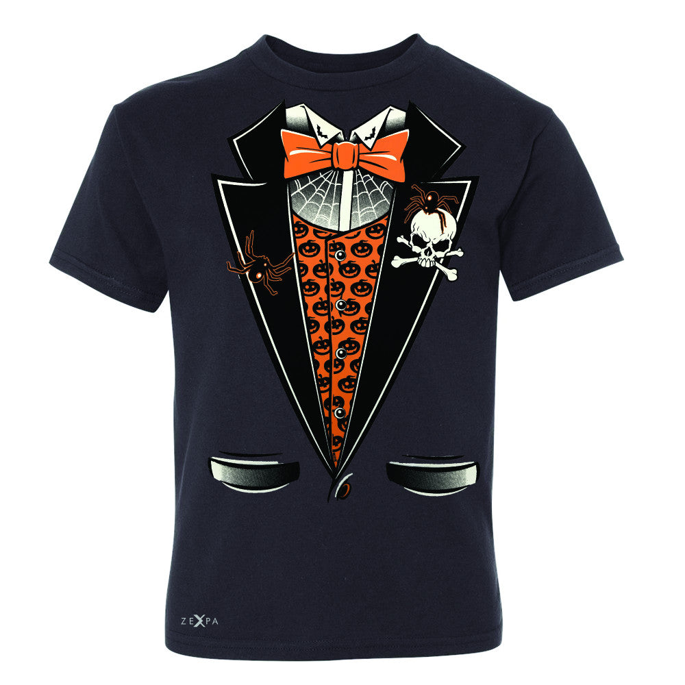 Halloween Vampire Smokin Tuxedo Youth T-shirt Cool Costume Tee - Zexpa Apparel - 1