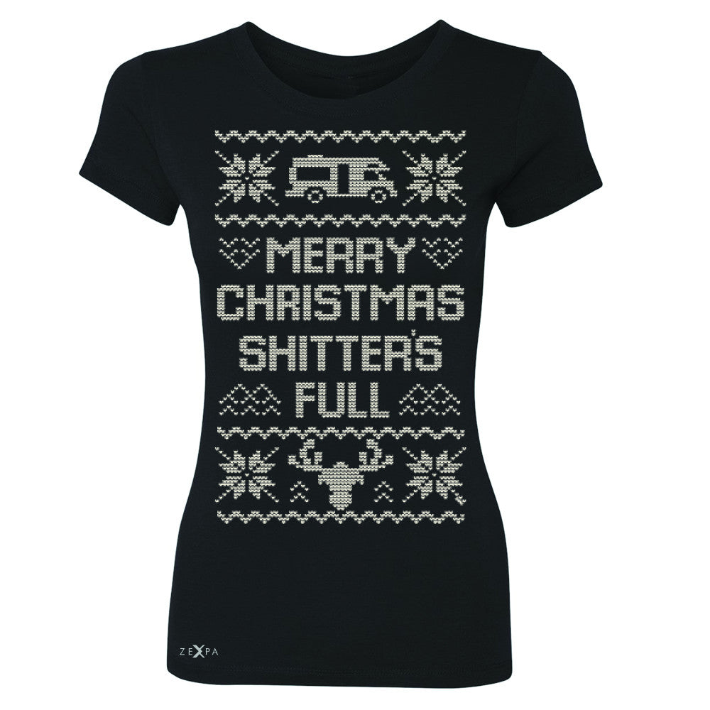 Zexpa Apparel™ Merry Christmas Shitter's Full Women's T-shirt Ugly Sweater Fame Tee - Zexpa Apparel Halloween Christmas Shirts
