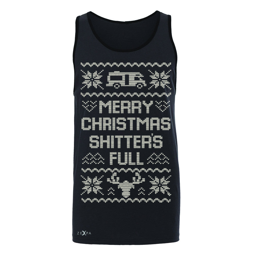 Zexpa Apparel™ Merry Christmas Shitter's Full Men's Jersey Tank Ugly Sweater Fame Sleeveless - Zexpa Apparel Halloween Christmas Shirts