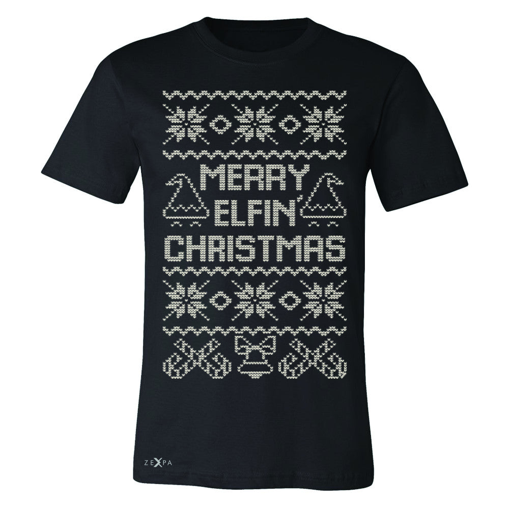 Zexpa Apparel™ Merry Elfin Christmas  Men's T-shirt Ugly Sweater Tradition Tee - Zexpa Apparel Halloween Christmas Shirts