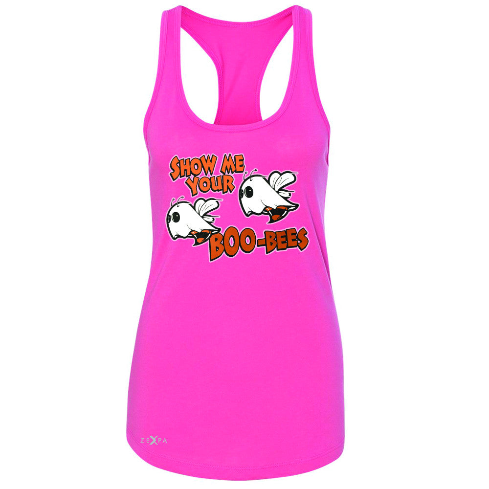 Show Me Your Boo-Bees Ghost  Women's Racerback Halloween Costume Sleeveless - Zexpa Apparel - 2