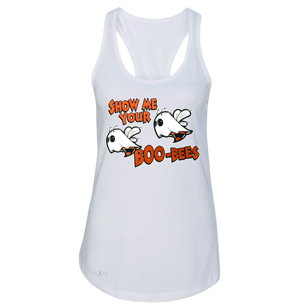 Show Me Your Boo-Bees Ghost  Women's Racerback Halloween Costume Sleeveless - Zexpa Apparel - 4