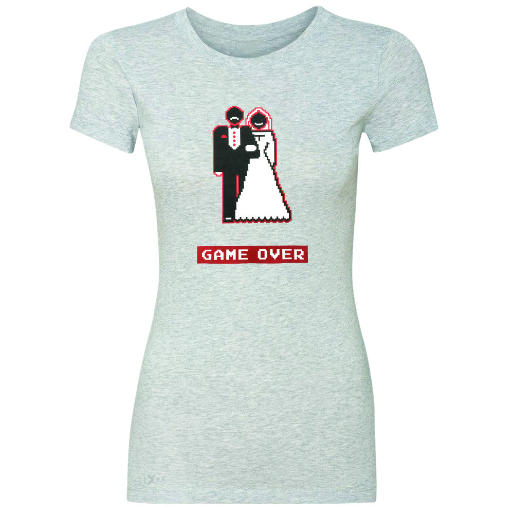 Game Over Wedding Married Video Game Women's T-shirt Funny Gift Tee - Zexpa Apparel - 2