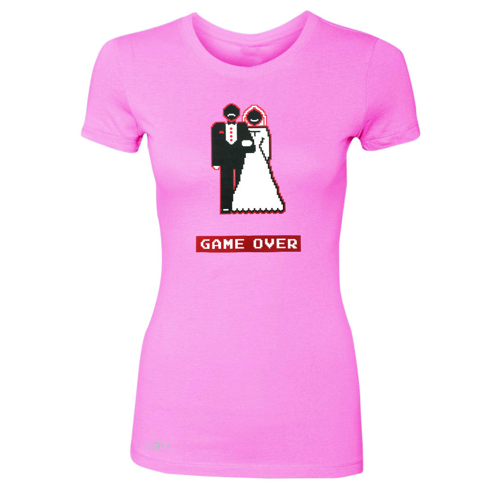 Game Over Wedding Married Video Game Women's T-shirt Funny Gift Tee - Zexpa Apparel - 3