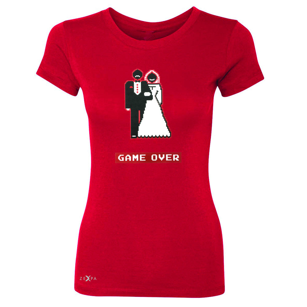 Game Over Wedding Married Video Game Women's T-shirt Funny Gift Tee - Zexpa Apparel - 4