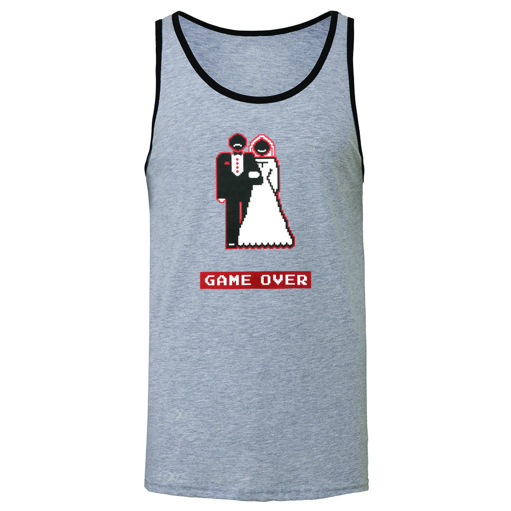 Game Over Wedding Married Video Game Men's Jersey Tank Funny Gift Sleeveless - Zexpa Apparel - 2