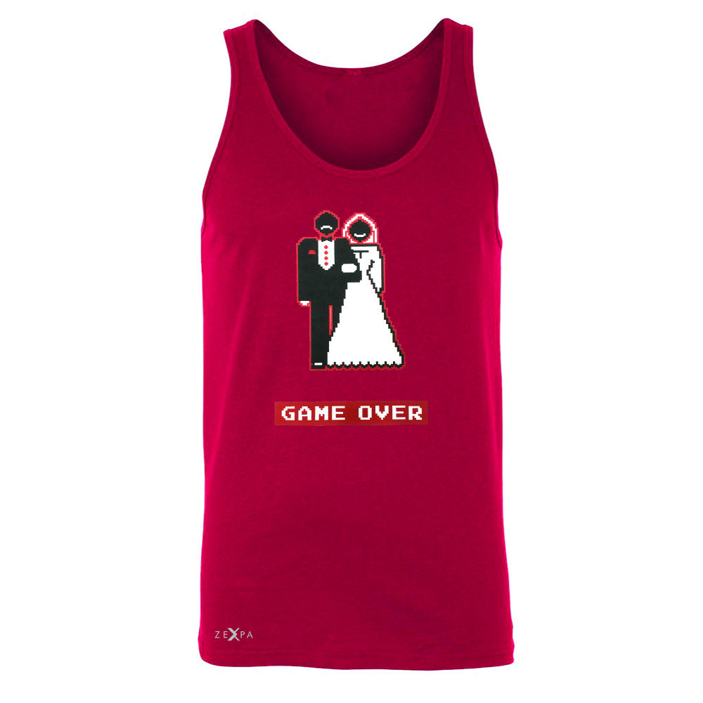 Game Over Wedding Married Video Game Men's Jersey Tank Funny Gift Sleeveless - Zexpa Apparel - 4