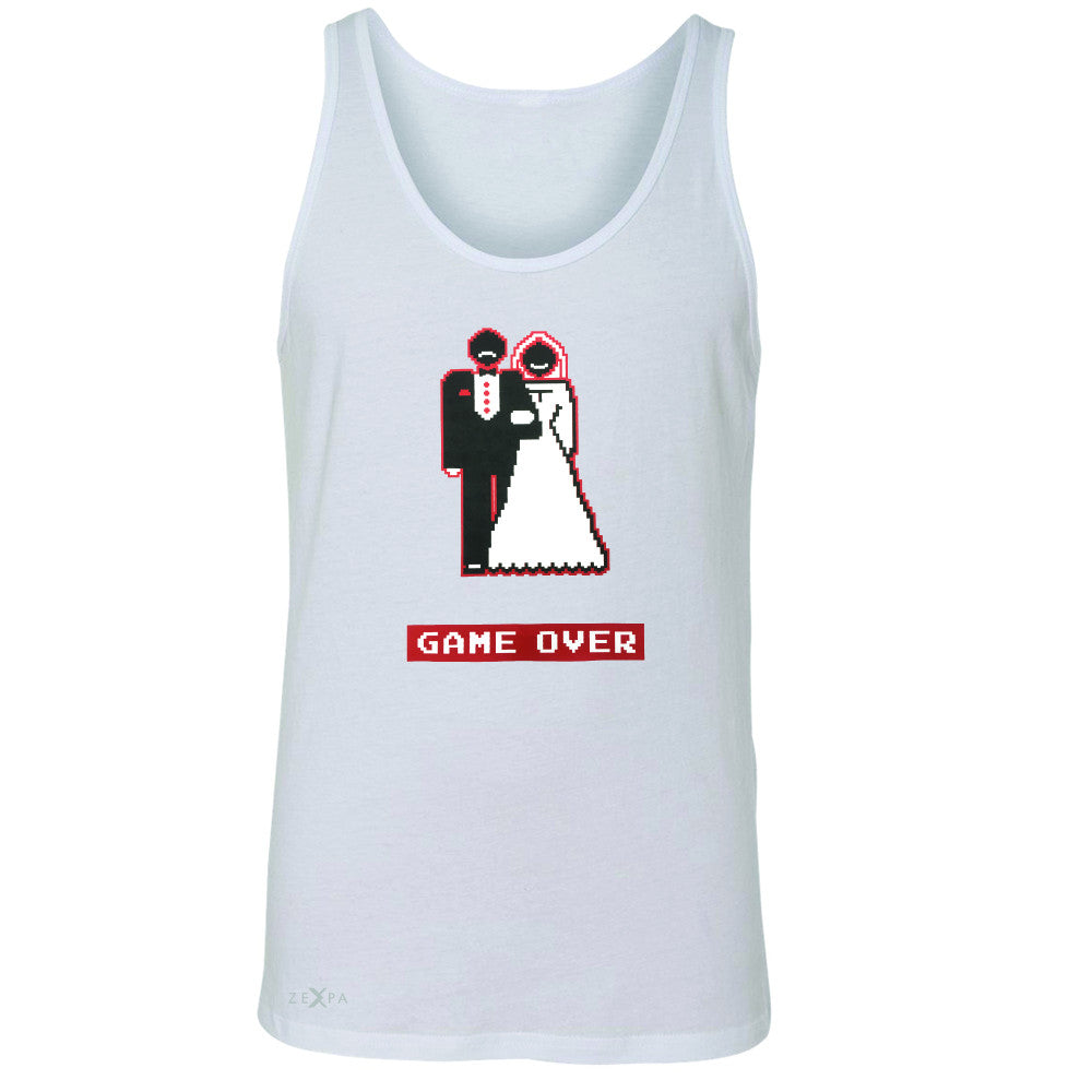 Game Over Wedding Married Video Game Men's Jersey Tank Funny Gift Sleeveless - Zexpa Apparel - 5