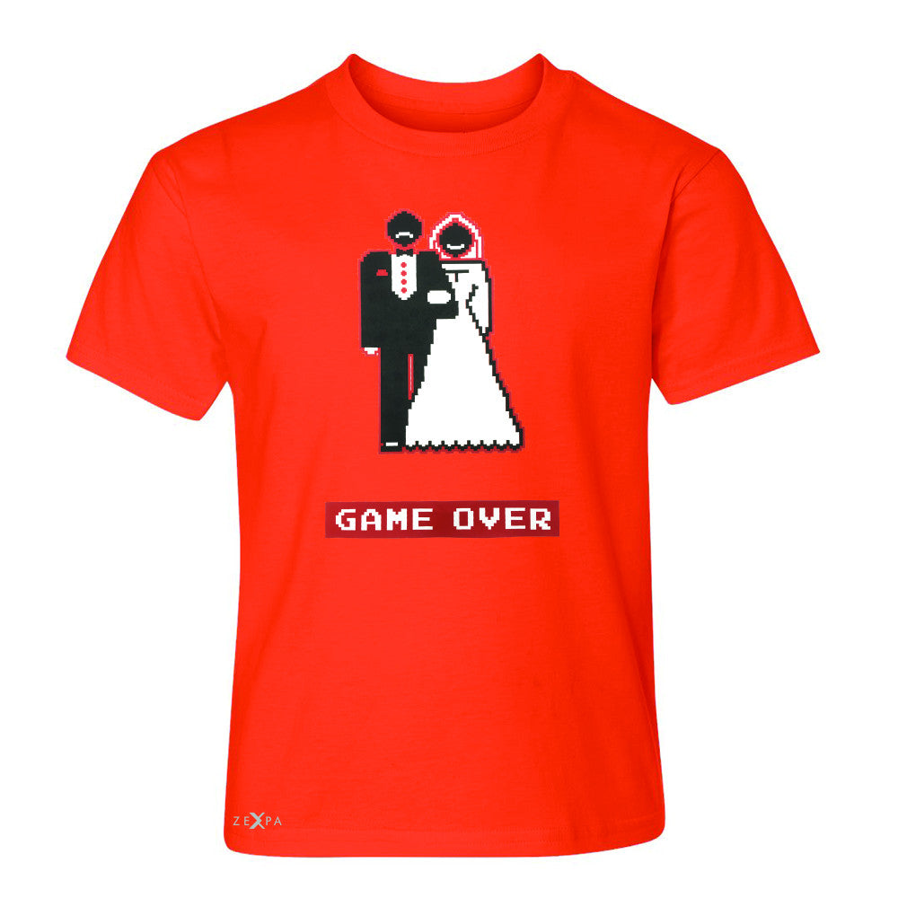 Game Over Wedding Married Video Game Youth T-shirt Funny Gift Tee - Zexpa Apparel - 2