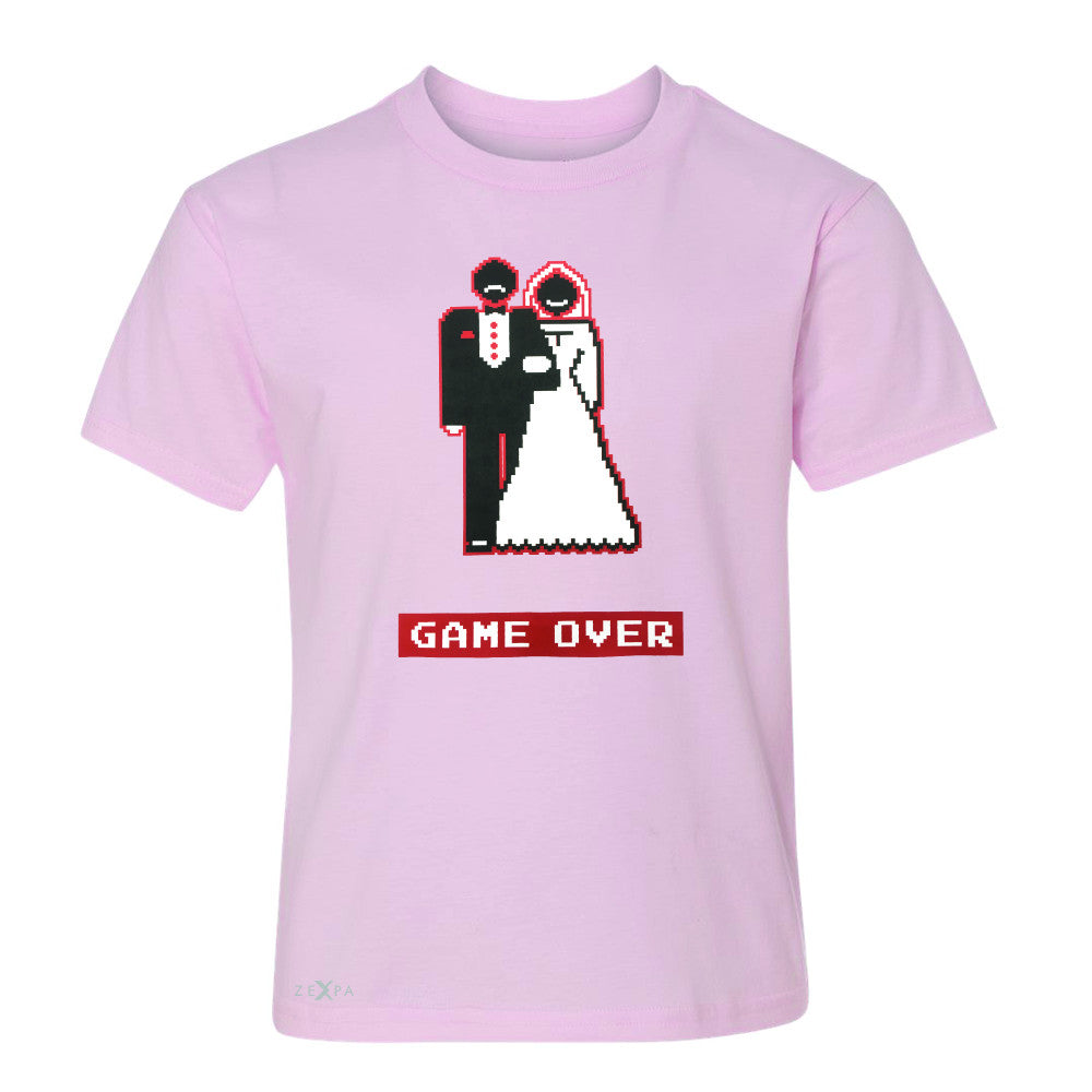 Game Over Wedding Married Video Game Youth T-shirt Funny Gift Tee - Zexpa Apparel - 3