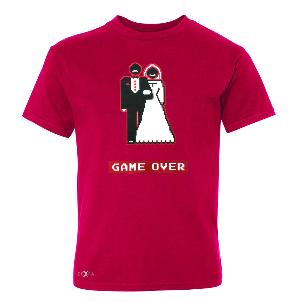 Game Over Wedding Married Video Game Youth T-shirt Funny Gift Tee - Zexpa Apparel - 4