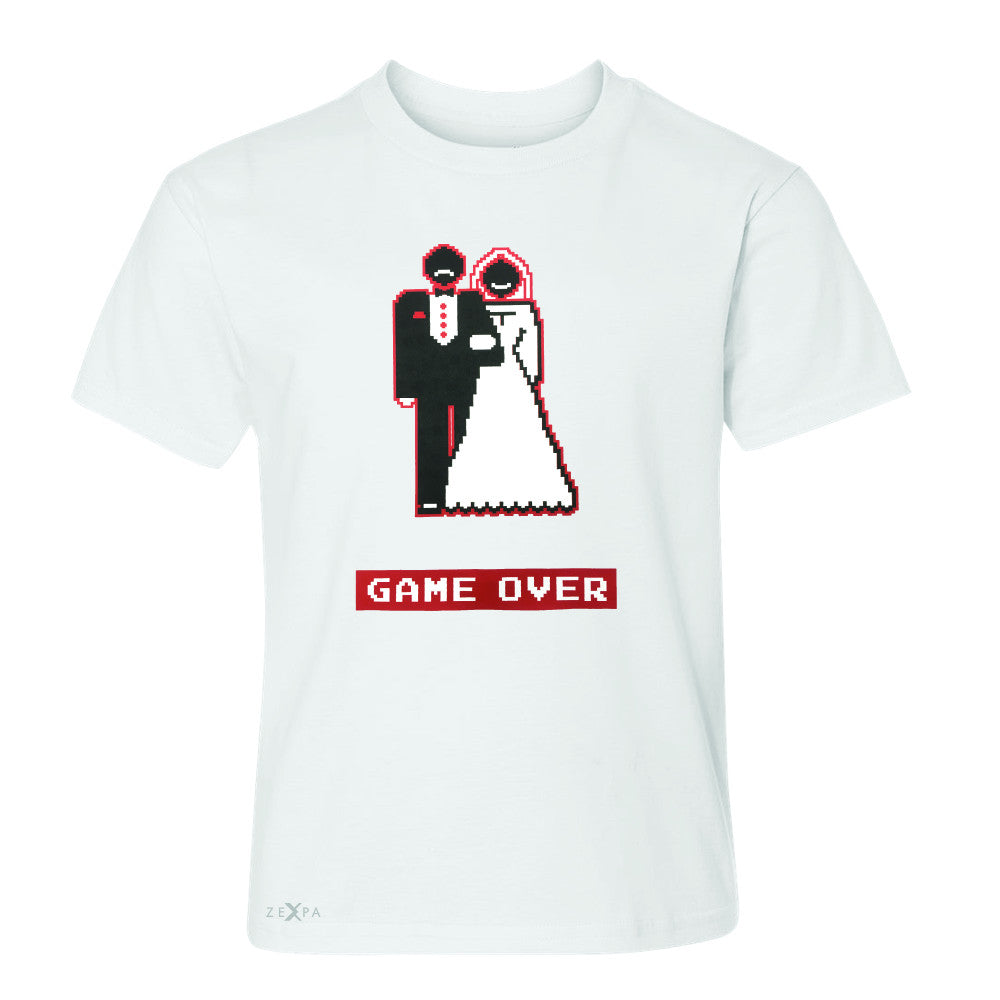 Game Over Wedding Married Video Game Youth T-shirt Funny Gift Tee - Zexpa Apparel - 5