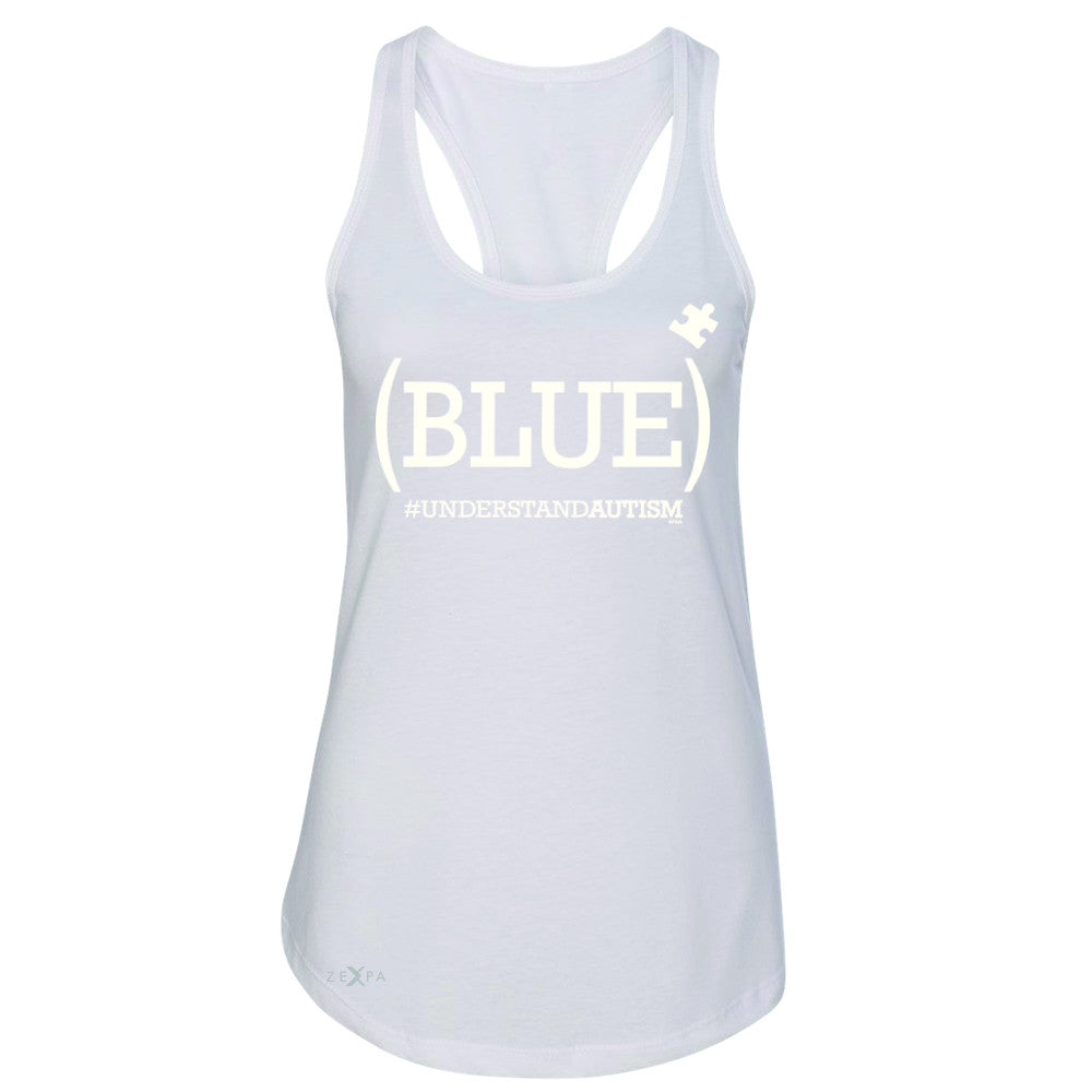 Zexpa Apparel™ Blue Understand Autism #understandautism Women's Racerback Support Sleeveless - Zexpa Apparel Halloween Christmas Shirts