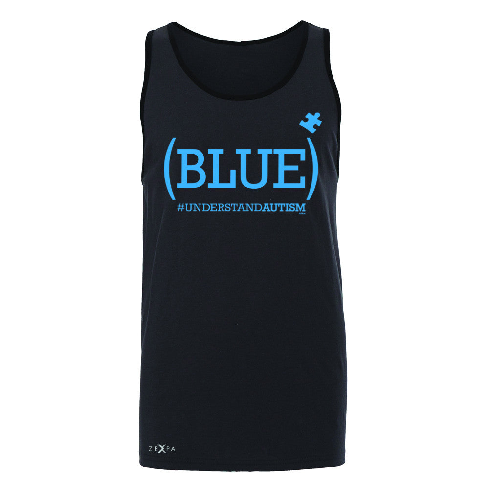 Blue Understand Autism #understandautism Men's Jersey Tank Aware Sleeveless - Zexpa Apparel Halloween Christmas Shirts