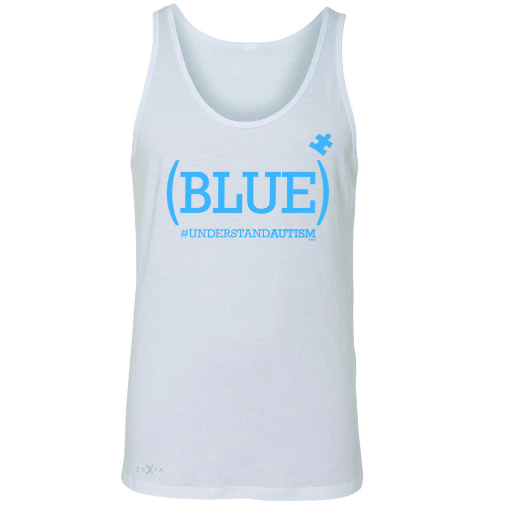 Blue Understand Autism #understandautism Men's Jersey Tank Aware Sleeveless - Zexpa Apparel Halloween Christmas Shirts