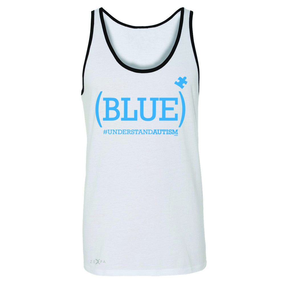 Blue Understand Autism #understandautism Men's Jersey Tank Aware Sleeveless - Zexpa Apparel Halloween Christmas Shirts