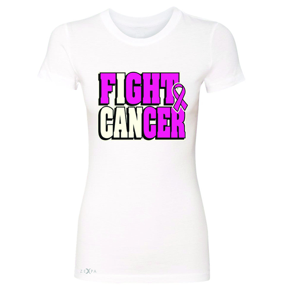 Fight Cancer I CAN Women's T-shirt Breast Cancer Tee - Zexpa Apparel