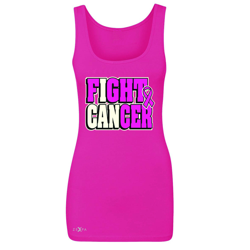 Fight Cancer I CAN Women's Tank Top Breast Cancer Sleeveless - Zexpa Apparel - 2