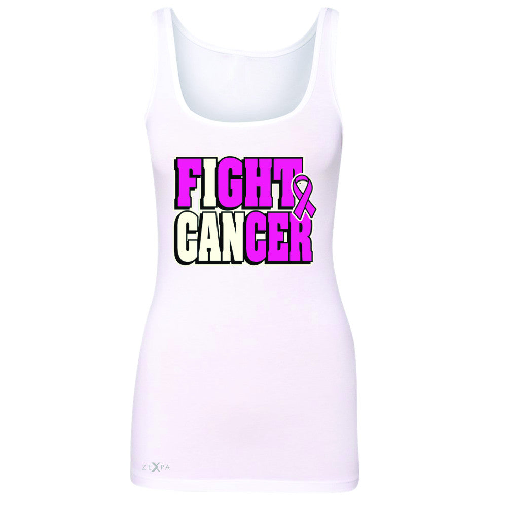Fight Cancer I CAN Women's Tank Top Breast Cancer Sleeveless - Zexpa Apparel - 4